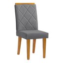 Ver imagem 4 de Kit 2 Cadeiras De Jantar Estofada Diana Pés Em Madeira