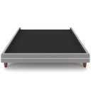 Ver imagem 2 de Cama Casal Base Box Pés Madeira 203cm Suném P05 Veludo Cinza - Lyam Decor