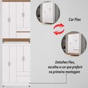 Ver imagem 4 de Guarda Roupa Solteiro 4 Portas 2 Gavetas Exemplar Plus - Branco/camarim