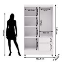 Ver imagem 5 de Guarda Roupa Solteiro 4 Portas 2 Gavetas Exemplar Plus - Branco/camarim