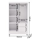 Ver imagem 2 de Guarda Roupa Solteiro 4 Portas 2 Gavetas Exemplar Plus - Branco/camarim