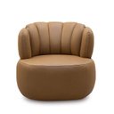 Ver imagem 2 de Poltrona Decorativa Cheval Giratória 360° em Couro Livintus Leather