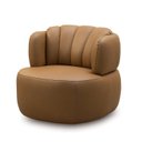Ver imagem 4 de Poltrona Decorativa Cheval Giratória 360° em Couro Livintus Leather