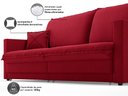 Ver imagem 3 de Sofá Tango 2,40m sem Caixa, Retrátil e Reclinável Velosuede - Netsofas - Vermelho