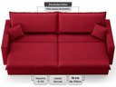 Ver imagem 6 de Sofá Tango 2,40m sem Caixa, Retrátil e Reclinável Velosuede - Netsofas - Vermelho