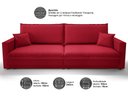 Ver imagem 2 de Sofá Tango 2,40m sem Caixa, Retrátil e Reclinável Velosuede - Netsofas - Vermelho