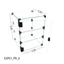 Ver imagem 1 de Expositor de Vidro C/ Porta - C/ Conectivo Preto - 0,30 X 0,40 X 0,30m