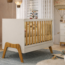 Ver imagem 3 de Berço Peroba Guti Multifuncional Infantil MDF Off White/Amêndoa