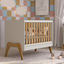 Ver imagem 6 de Berço Peroba Guti Multifuncional Infantil MDF Off White/Amêndoa