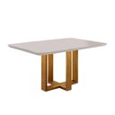 Ver imagem 4 de Conjunto Sala de Jantar Mesa e 4 Cadeiras Madeira Maciça Madri Linho Cinza