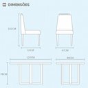 Ver imagem 5 de Conjunto Sala de Jantar Mesa e 4 Cadeiras Madeira Maciça Madri Linho Cinza