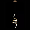 Ver imagem 2 de Lustre Pendente Espiral Dourado Led 18w 3000k Domum