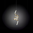 Ver imagem 3 de Lustre Pendente Espiral Dourado Led 18w 3000k Domum