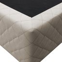 Ver imagem 3 de Base Box para Cama Casal King 192x203cm Bipartido Liz S05 Suede Bordado Bege - Mpozenato