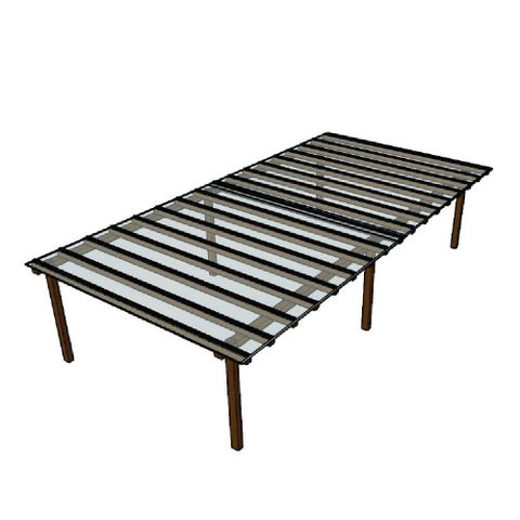 Kit Policarbonato Cristal 4mm 12,00m X 6,00m - Perfis Naturais