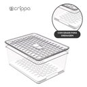 Ver imagem 4 de Organizador de Geladeira com Grade 2,3l Transparente Pequeno Frutas Legumes Crippa