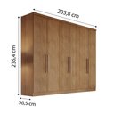 Ver imagem 4 de Guarda Roupa Casal + 06 Portas 06 Gavetas Vértice Cumaru