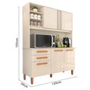 Ver imagem 3 de Armário de Cozinha 5 Portas 2 Gavetas Adelle Yescasa 120cm