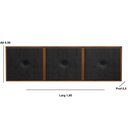 Ver imagem 2 de Painel Cabeceira Box King 1,95 Detalhe Madeira Suede Preto - Comprar Moveis em Casa