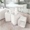 Ver imagem 2 de Kit Dispenser de Sabonete Líquido e Porta Creme Dental Stolf Smile Branco