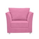 Ver imagem 2 de 01 Poltrona Lisboa Suede Rosê - Pandora Decor