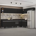 Ver imagem 2 de Armário de Cozinha Modulado de Canto 8 Peças Cp26 Balcão com Tampo Preto - Lumil Lumil Móveis