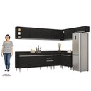 Ver imagem 5 de Armário de Cozinha Modulado de Canto 8 Peças Cp26 Balcão com Tampo Preto - Lumil Lumil Móveis