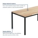 Ver imagem 6 de Mesa de Jantar Retangular Tampo Madeira Maciça 140CMX85CM Smart Marrom/Preto