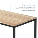 Ver mais imagens de Mesa de Jantar Retangular Tampo Madeira Maciça 140CMX85CM Smart Marrom/Preto