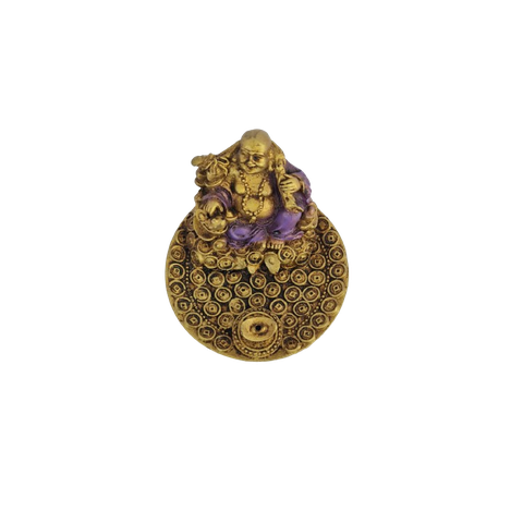 Incensário Buda Redondo Moeda