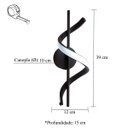 Ver imagem 5 de 3 Arandela Moderna Led Preta Espiral 10w Cabeceira Bet24