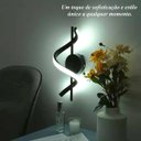 Ver imagem 4 de 3 Arandela Moderna Led Preta Espiral 10w Cabeceira Bet24