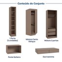 Ver imagem 6 de Guarda-Roupa Modulado de Canto Obliquo 6 Peças 7 Portas Orion CabeCasa MadeiraOriginals