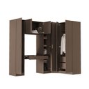 Ver imagem 7 de Guarda-Roupa Planejado de Canto Obliquo 6 Peças 7 Portas Orion CabeCasa MadeiraOriginals Marrom/Mocha
