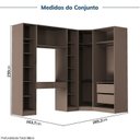 Ver imagem 4 de Guarda-Roupa Planejado de Canto Obliquo 6 Peças 7 Portas Orion CabeCasa MadeiraOriginals Marrom/Mocha