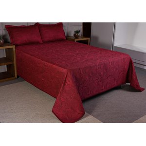 Cobre Leito Colcha Vinho Kit Montblanc Memory Casal Queen