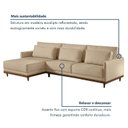 Ver imagem 4 de Sofá Living 280cm Chaise Lado Esquerdo Artheus Linho