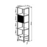 Estante Industrial York com 1 Porta - Carvalho/Preto - 5