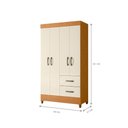 Ver imagem 3 de Guarda Roupa 4 Portas Cancun Cinamomo Off White