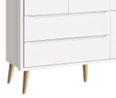 Ver imagem 3 de Guarda-Roupa Retrô 3 Portas Théo New Branco Fosco com Natural - Reller