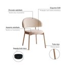 Ver imagem 4 de Conjunto 2 Cadeiras de Jantar Bliss Tecido Boucle Est.Champ