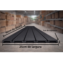 Ver mais imagens de Painel Ripado Wpc Preto 96x25cm 10mm - Revestimento Decorativo Parede Sala Quarto