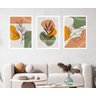 Kit 3 Quadros Decorativos Minimalista Folhagem Botânico - 1
