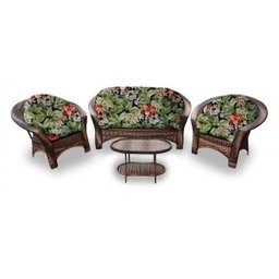 Conjunto Madagascar - 1 sofá + 2 poltronas + Mesa Oval - Saquarema - 5