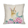 Kit com 4 Capas para Almofadas Decorativas Coelho da Páscoa Flores - 3