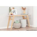 Ver imagem 4 de Mesa Multiuso Cozinha BMU179 c/ Pés de Madeira Branco/Pinus - BRV