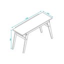 Ver imagem 2 de Mesa Multiuso Cozinha BMU179 c/ Pés de Madeira Branco/Pinus - BRV