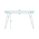 Ver imagem 3 de Mesa Multiuso Cozinha BMU179 c/ Pés de Madeira Branco/Pinus - BRV