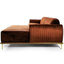 Ver imagem 6 de Sofá Molino 3 Lugares 230cm Chaise Esquerdo Pés Gold Veludo Camel - Nexta Casa