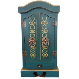 Oratório Capela com Porta e Gaveta para Imagens de até 20cm Azul - 1